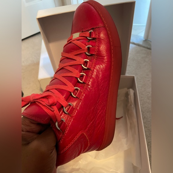 Red Balenciaga Sneakers - Picture 1 of 5